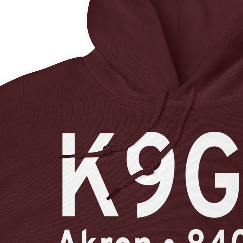 Akron Airport/Jesson Field (K9G3) ICAO Hoodie Sweatshirt 