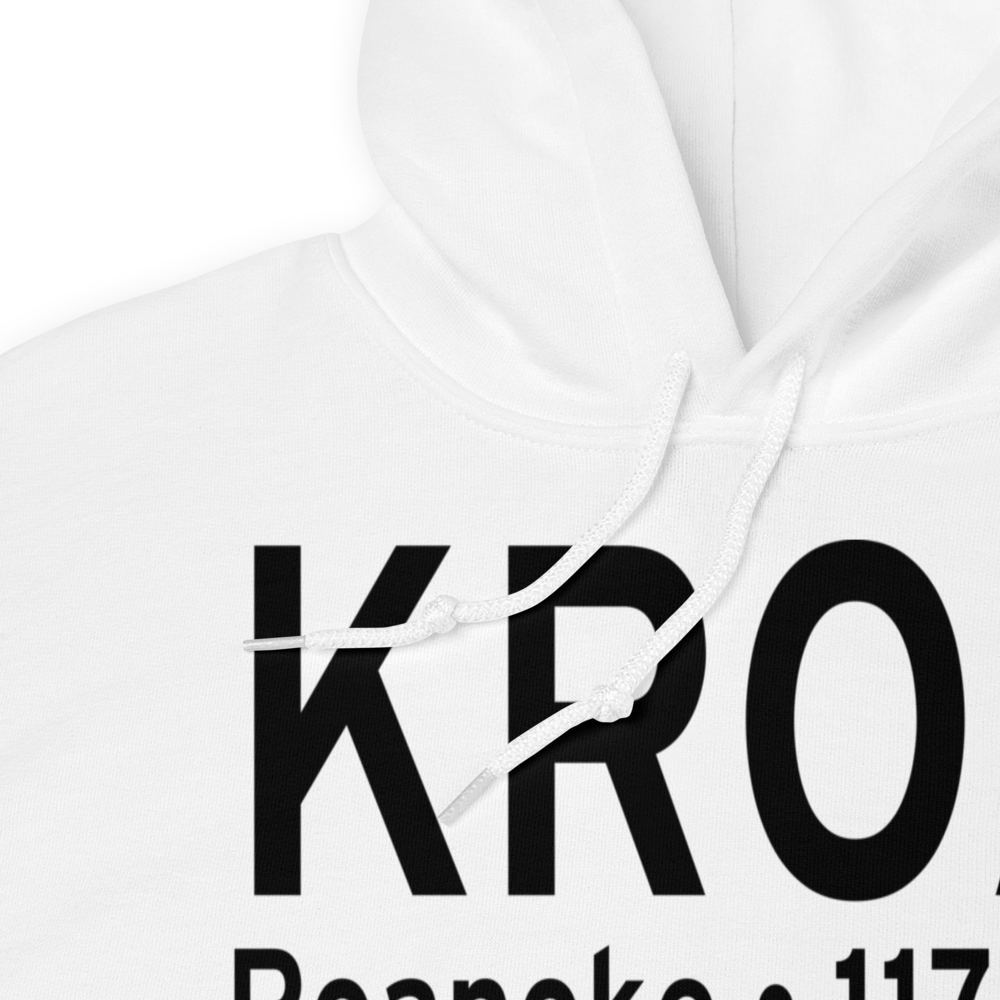 Roanoke–Blacksburg Regional Airport (KROA) ICAO Hoodie Sweatshirt 
