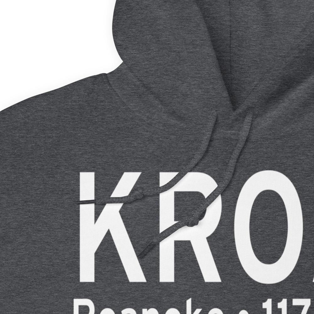 Roanoke–Blacksburg Regional Airport (KROA) ICAO Hoodie Sweatshirt 