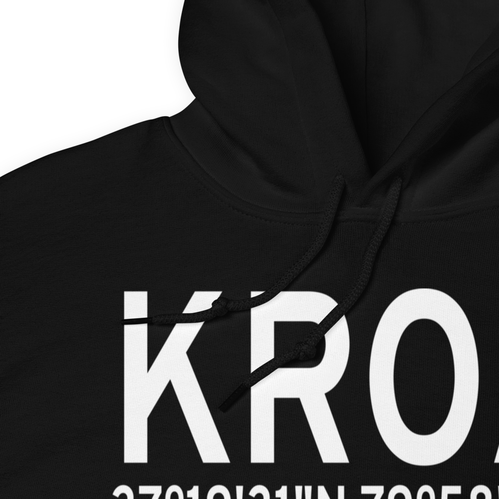 Roanoke–Blacksburg Regional Airport (KROA) ICAO Hoodie Sweatshirt 