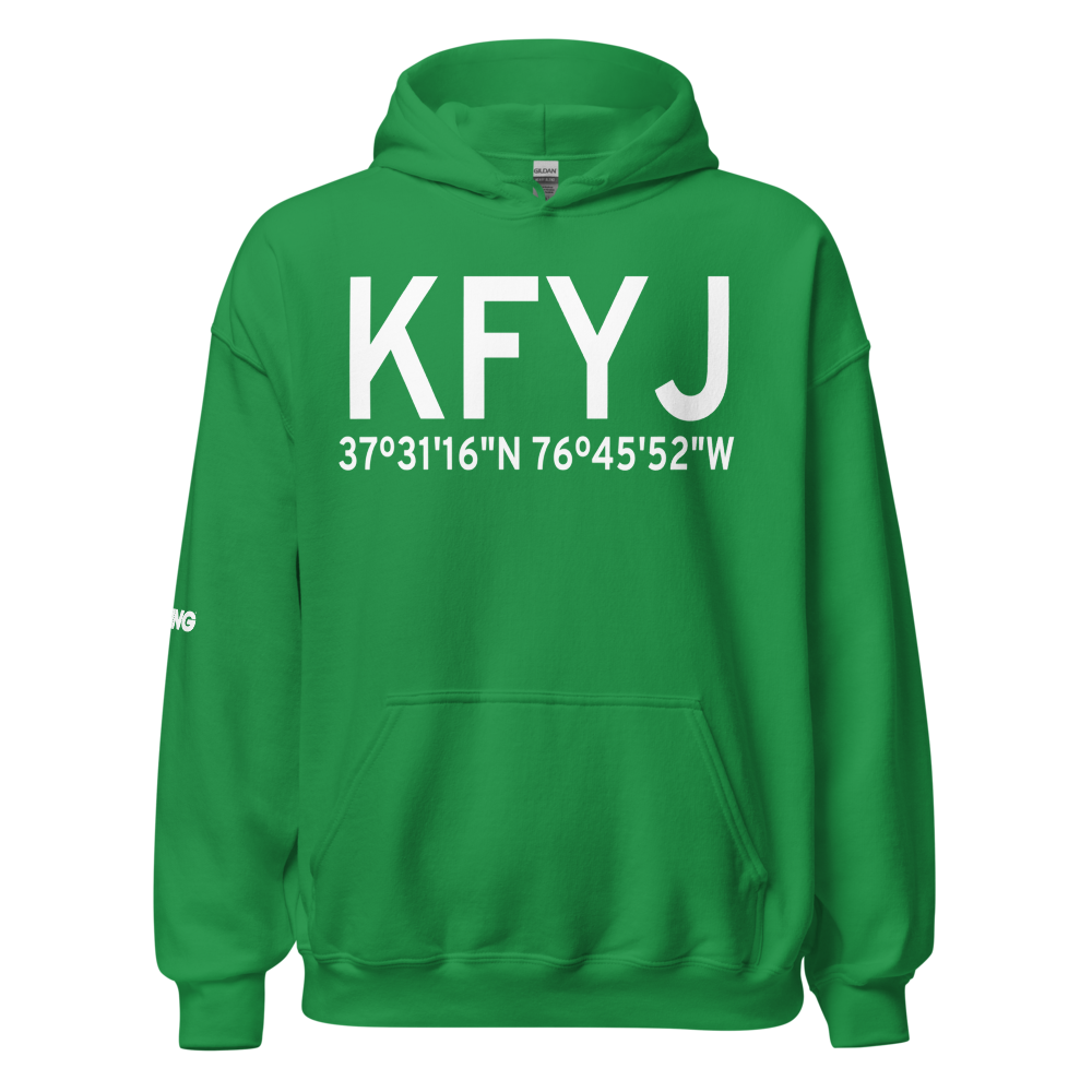 Middle Peninsula Regional Airport (KFYJ) ICAO Hoodie Sweatshirt 