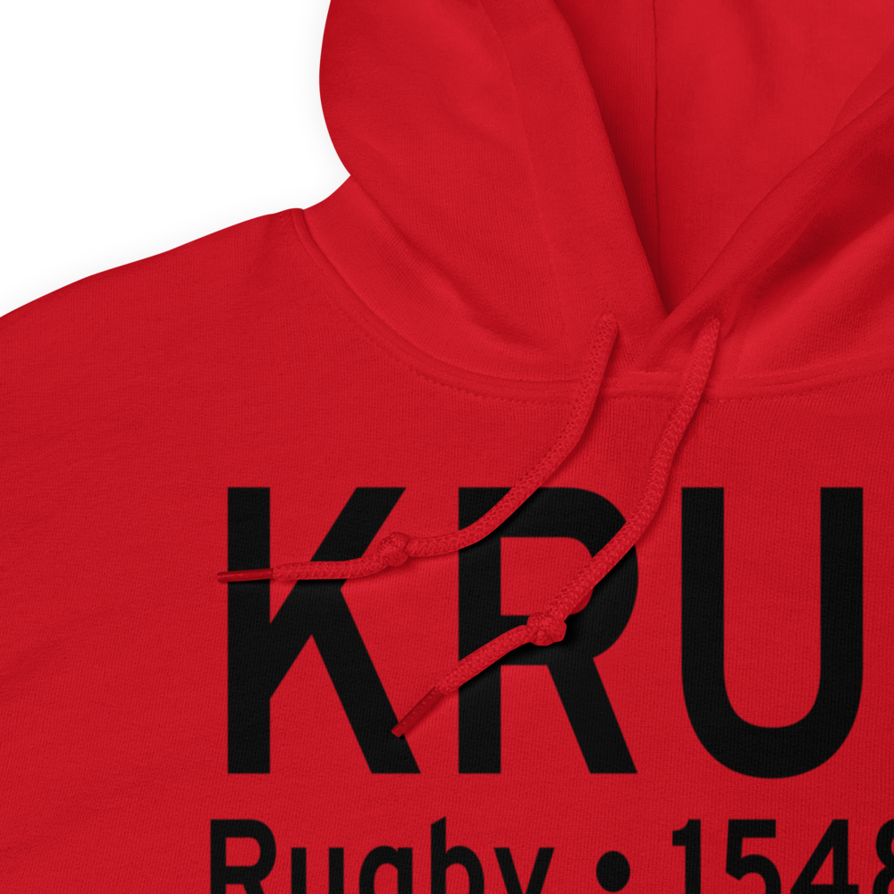 Rugby Municipal Airport (KRUG) ICAO Hoodie Sweatshirt 