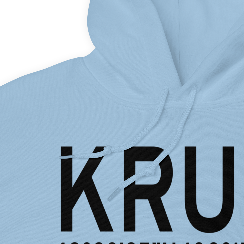 Rugby Municipal Airport (KRUG) ICAO Hoodie Sweatshirt 
