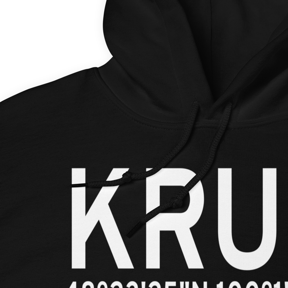 Rugby Municipal Airport (KRUG) ICAO Hoodie Sweatshirt 