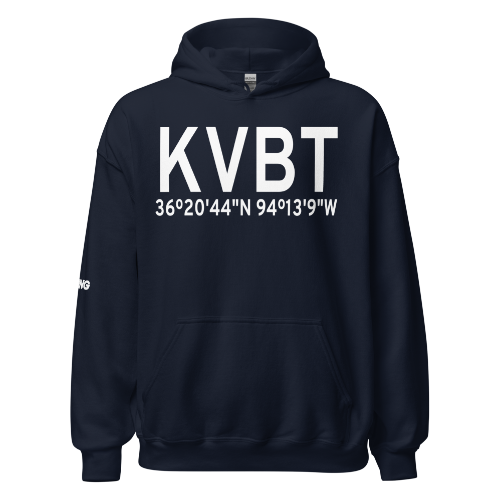 Bentonville Municipal-Louise M Thaden Field (KVBT) ICAO Hoodie Sweatshirt 