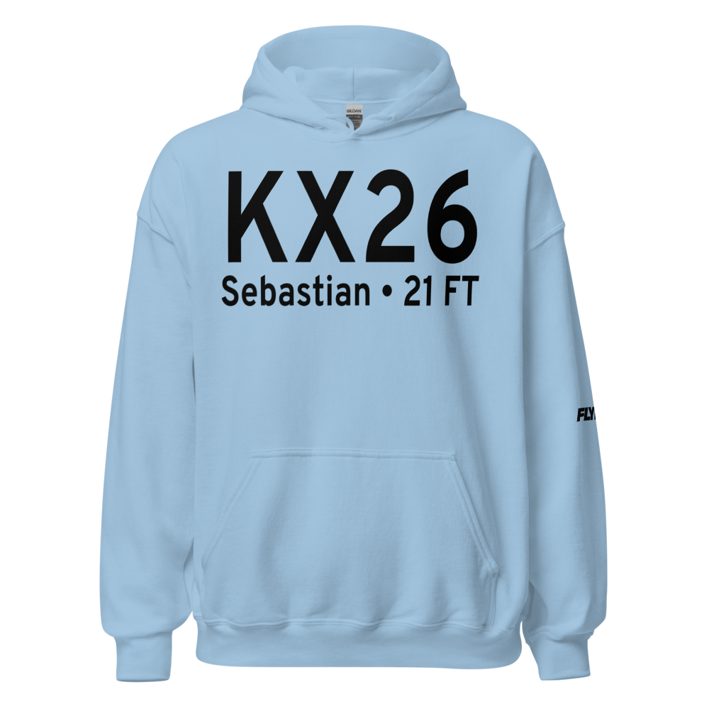 Sebastian Municipal Airport (KX26) ICAO Hoodie Sweatshirt 