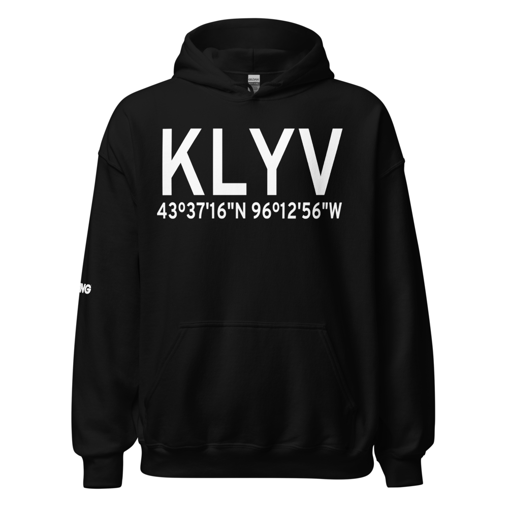 Quentin Aanenson Field (KLYV) ICAO Hoodie Sweatshirt 