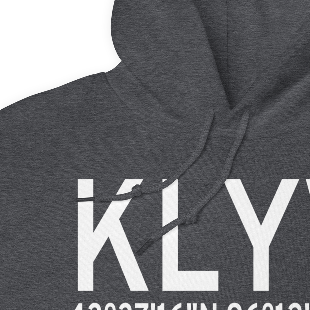 Quentin Aanenson Field (KLYV) ICAO Hoodie Sweatshirt 
