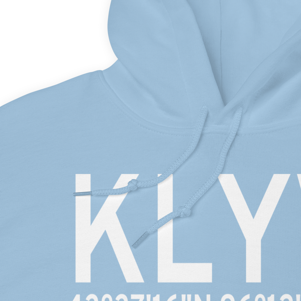 Quentin Aanenson Field (KLYV) ICAO Hoodie Sweatshirt 