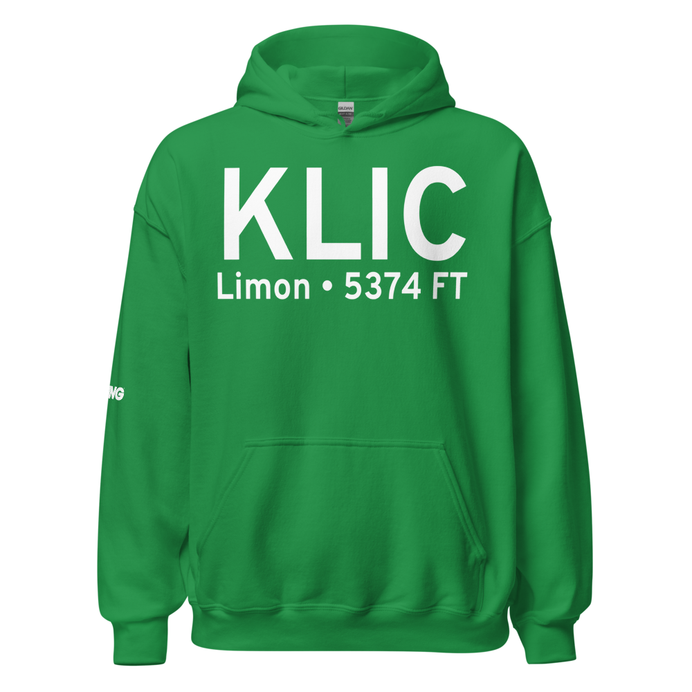 Limon Municipal Airport (KLIC) ICAO Hoodie Sweatshirt 