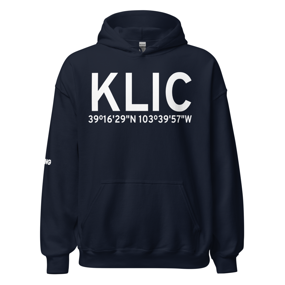 Limon Municipal Airport (KLIC) ICAO Hoodie Sweatshirt 