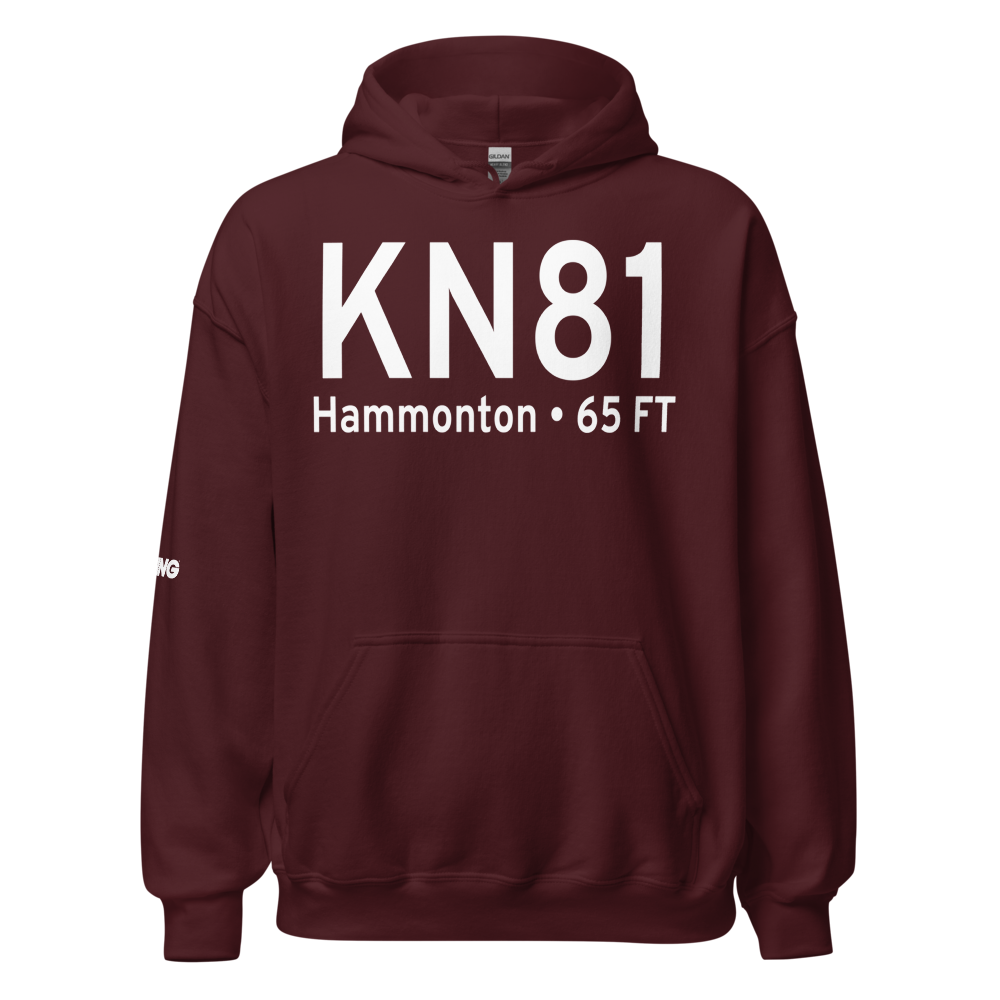Hammonton Municipal Airport (KN81) ICAO Hoodie Sweatshirt 