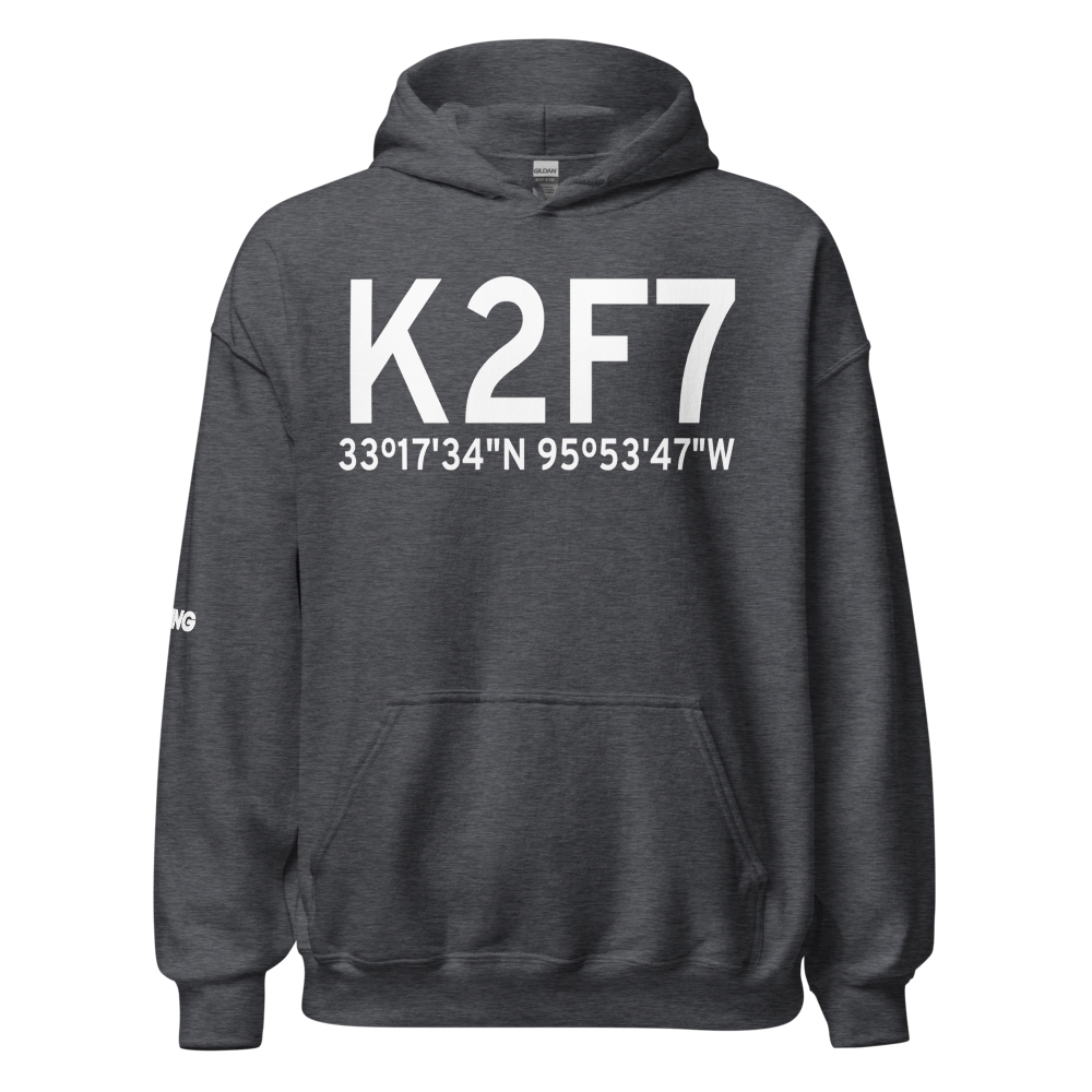 Commerce Municipal Airport (K2F7) ICAO Hoodie Sweatshirt 