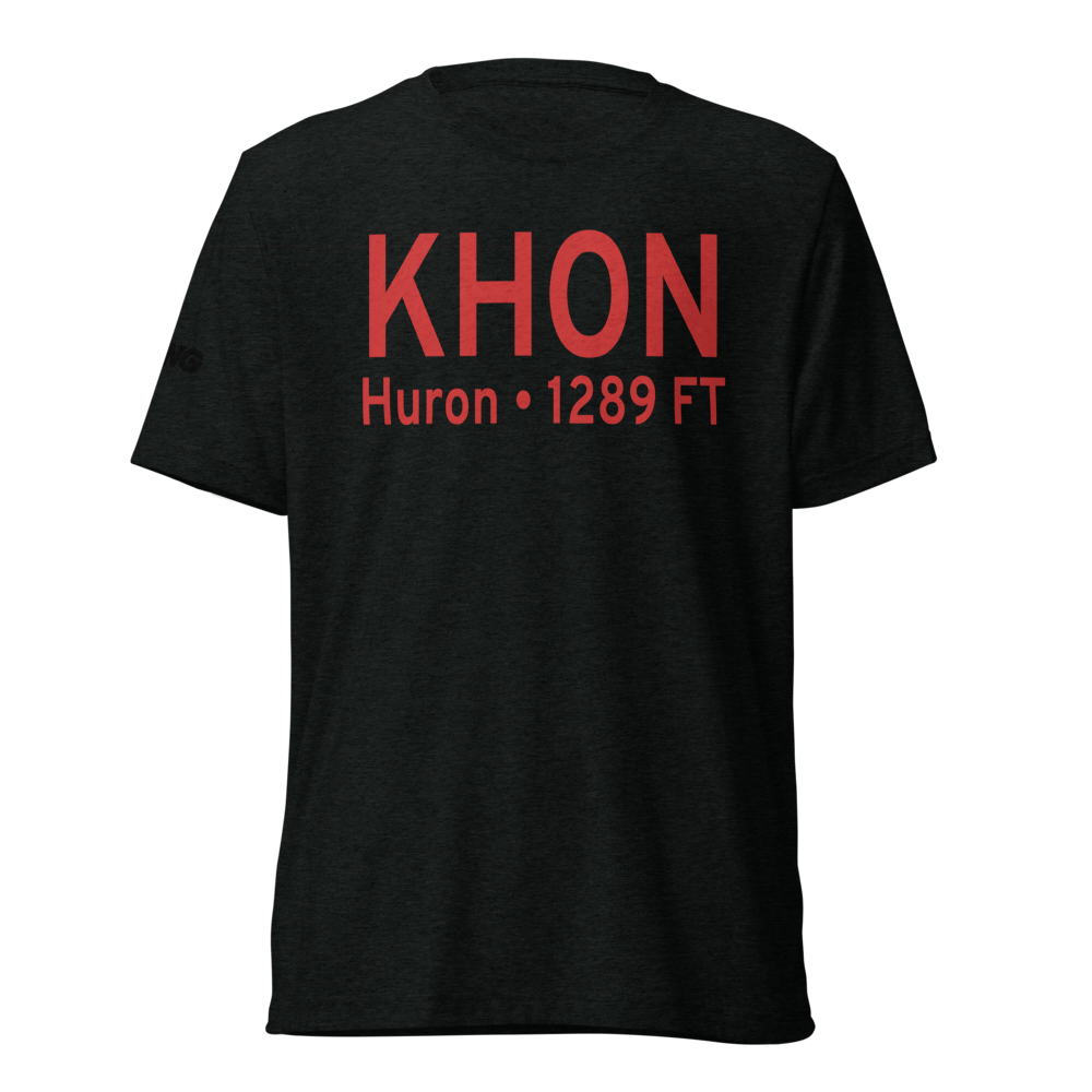 Huron Regional Airport (KHON) ICAO Tri-blend T-Shirt 