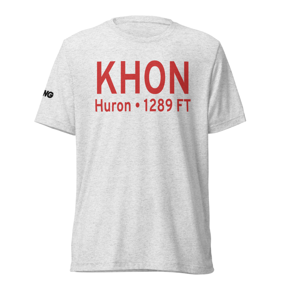 Huron Regional Airport (KHON) ICAO Tri-blend T-Shirt 