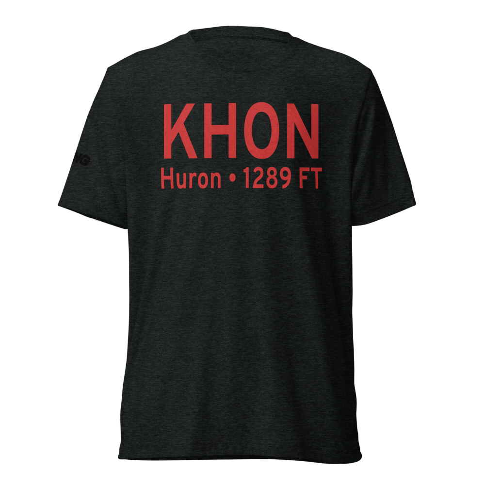 Huron Regional Airport (KHON) ICAO Tri-blend T-Shirt 