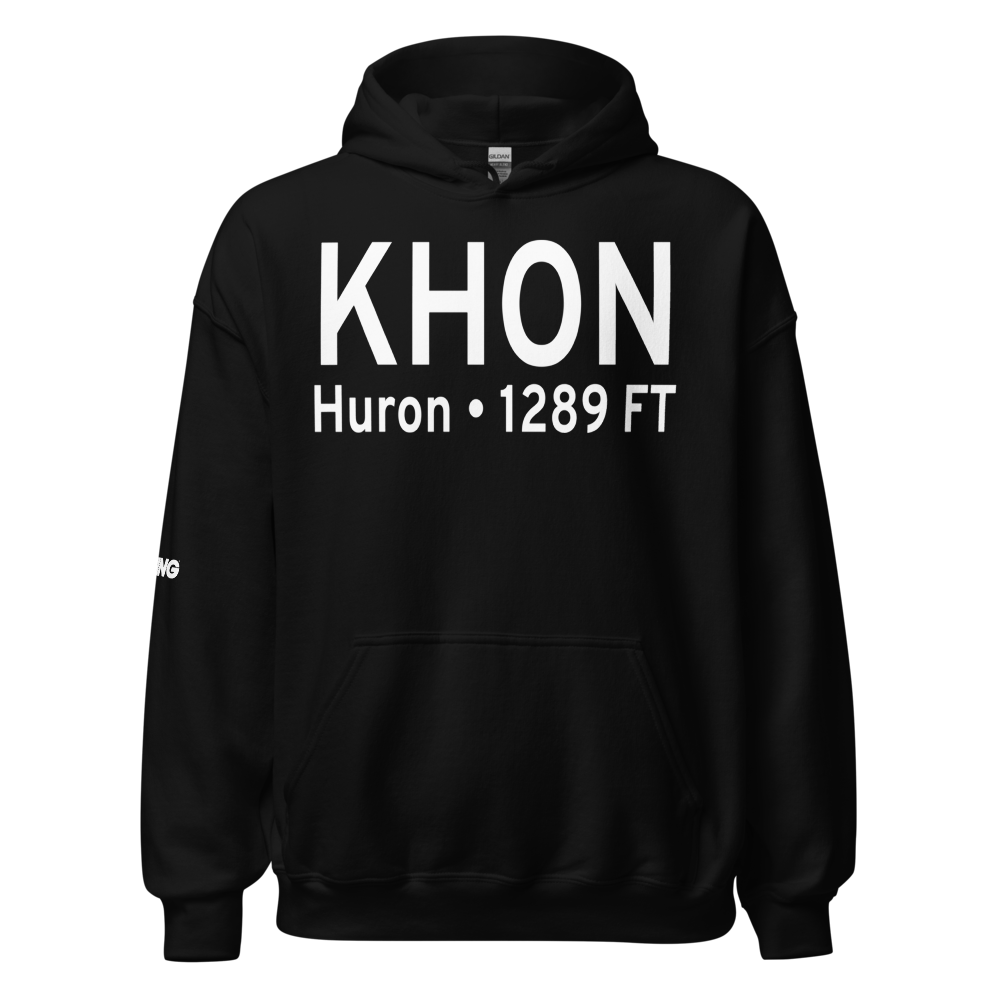 Huron Regional Airport (KHON) ICAO Hoodie Sweatshirt 