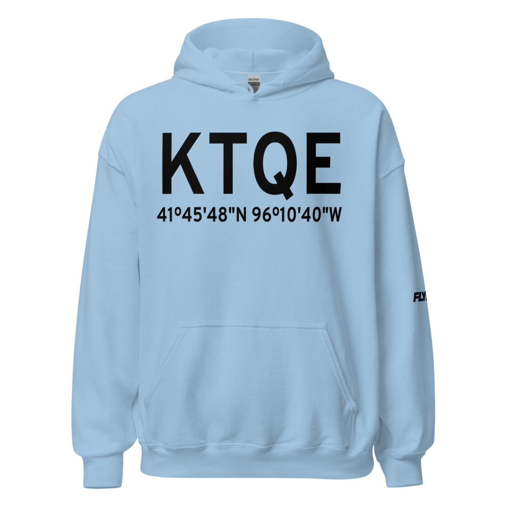 Tekamah Municipal Airport (KTQE) ICAO Hoodie Sweatshirt 