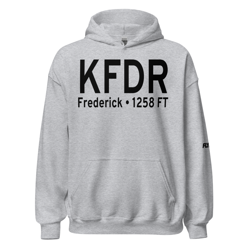 Frederick Regional Airport (KFDR) ICAO Hoodie Sweatshirt 