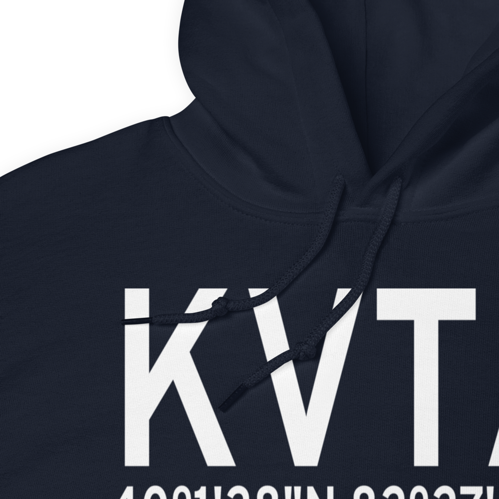 Newark Heath Airport (KVTA) ICAO Hoodie Sweatshirt 