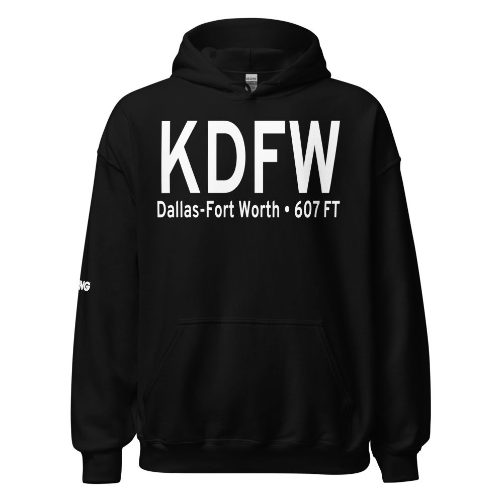 Dallas Fort Worth International Airport (KDFW) ICAO Hoodie Sweatshirt 