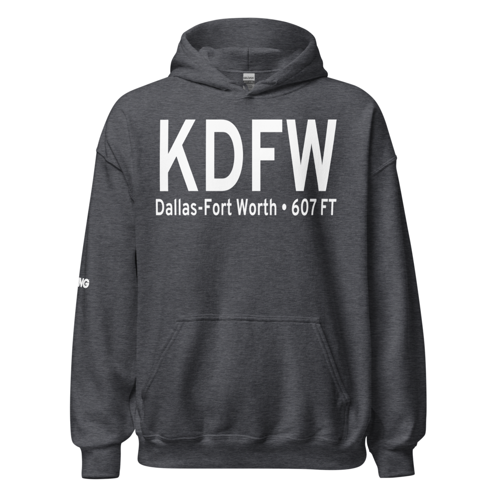 Dallas Fort Worth International Airport (KDFW) ICAO Hoodie Sweatshirt 