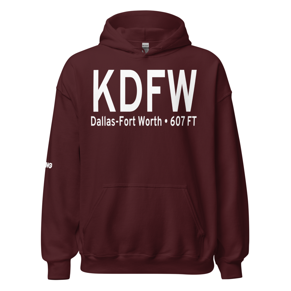 Dallas Fort Worth International Airport (KDFW) ICAO Hoodie Sweatshirt 