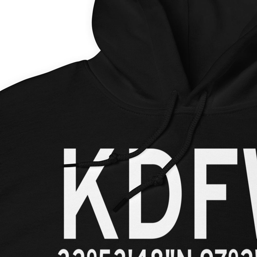 Dallas Fort Worth International Airport (KDFW) ICAO Hoodie Sweatshirt 
