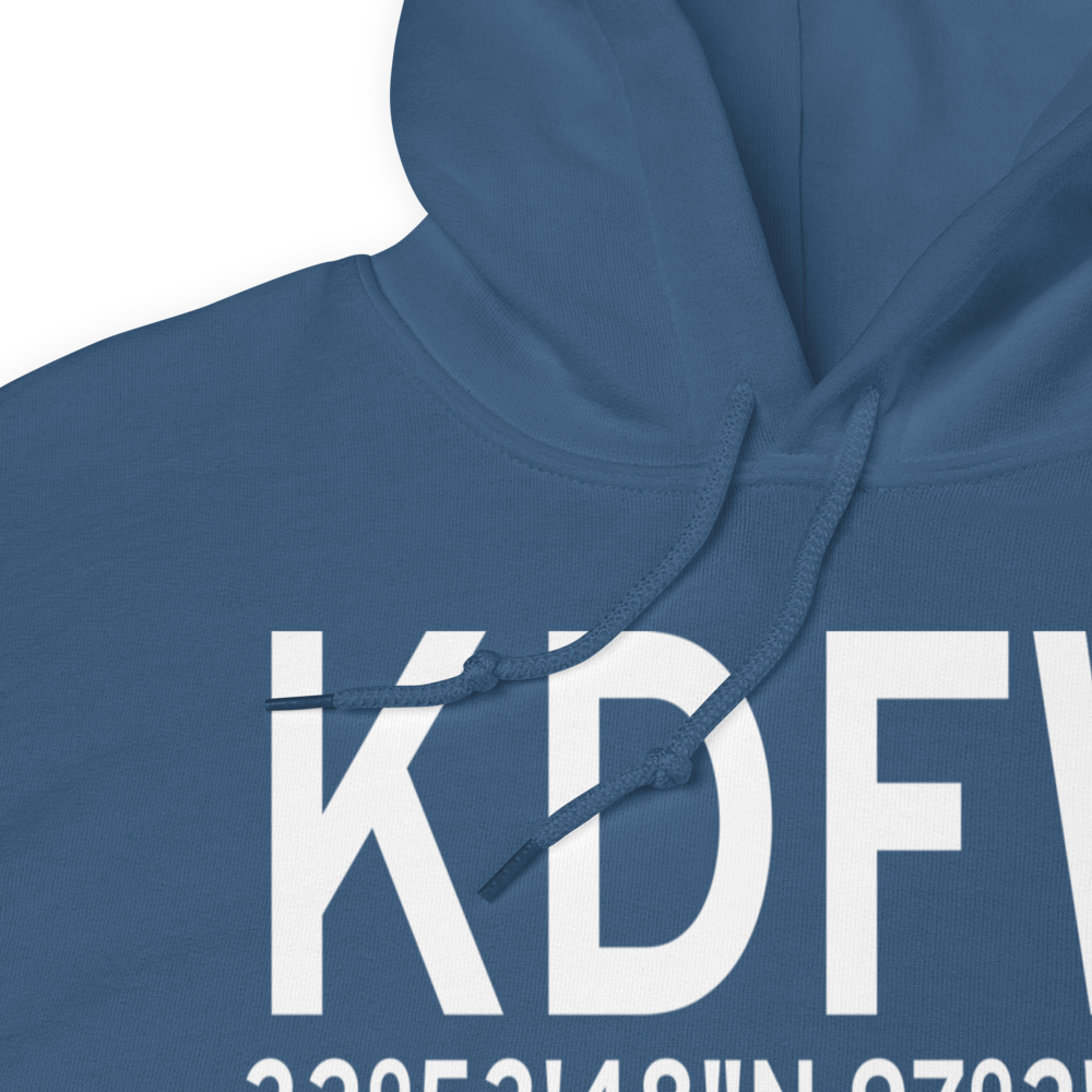 Dallas Fort Worth International Airport (KDFW) ICAO Hoodie Sweatshirt 