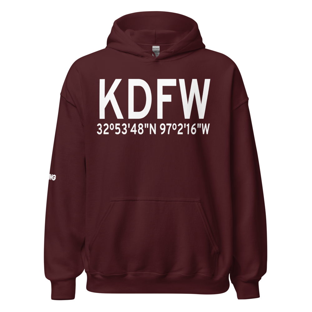 Dallas Fort Worth International Airport (KDFW) ICAO Hoodie Sweatshirt 