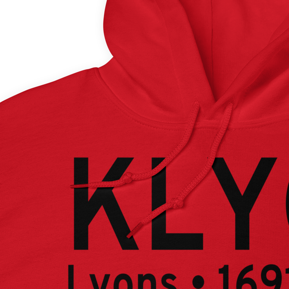 Lyons-Rice County Municipal Airport (KLYO) ICAO Hoodie Sweatshirt 