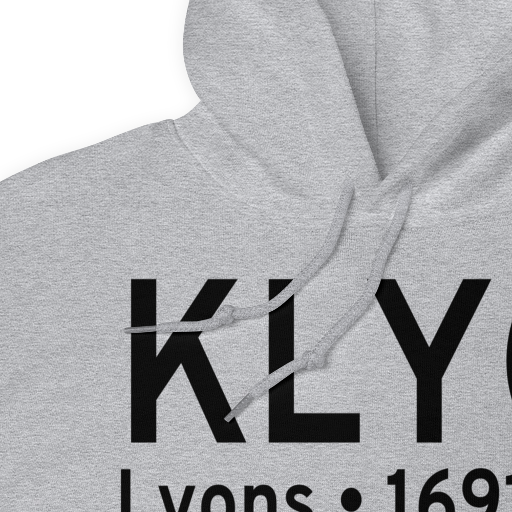 Lyons-Rice County Municipal Airport (KLYO) ICAO Hoodie Sweatshirt 