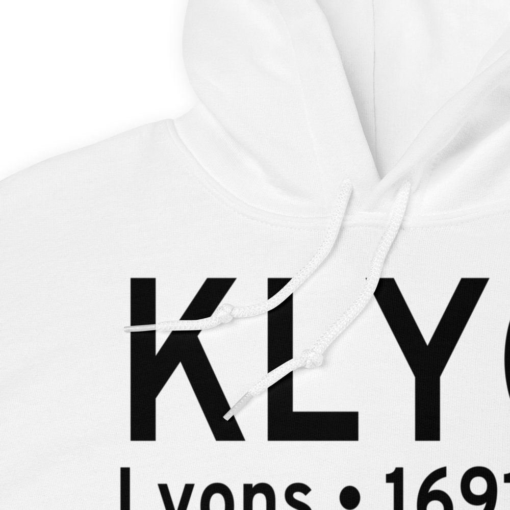 Lyons-Rice County Municipal Airport (KLYO) ICAO Hoodie Sweatshirt 
