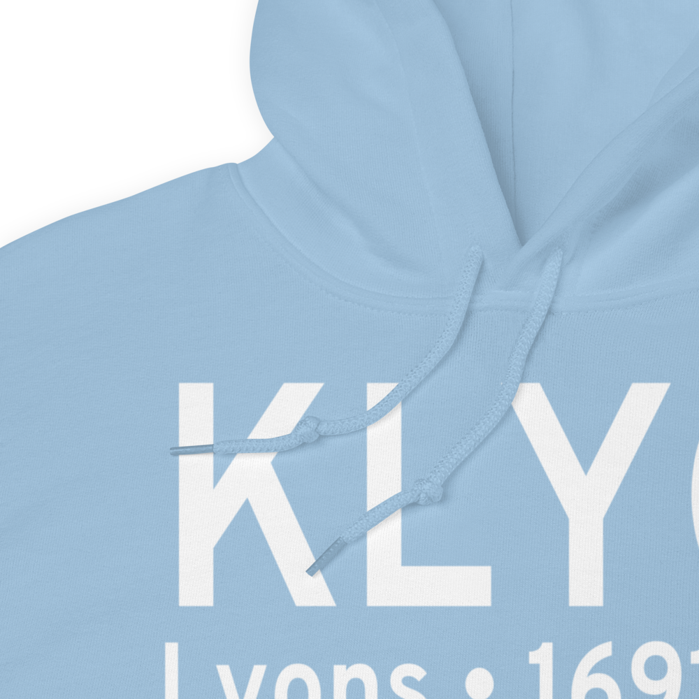 Lyons-Rice County Municipal Airport (KLYO) ICAO Hoodie Sweatshirt 