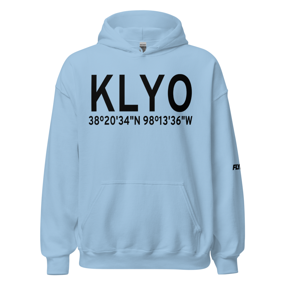 Lyons-Rice County Municipal Airport (KLYO) ICAO Hoodie Sweatshirt 