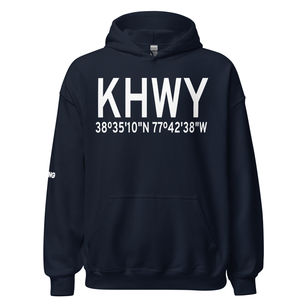 Warrenton Fauquier Airport (KHWY) ICAO Hoodie Sweatshirt 