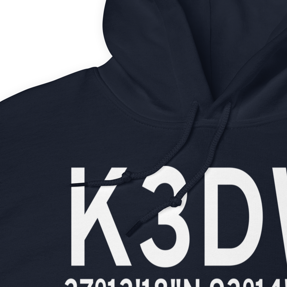 Downtown Airport (K3DW) ICAO Hoodie Sweatshirt 