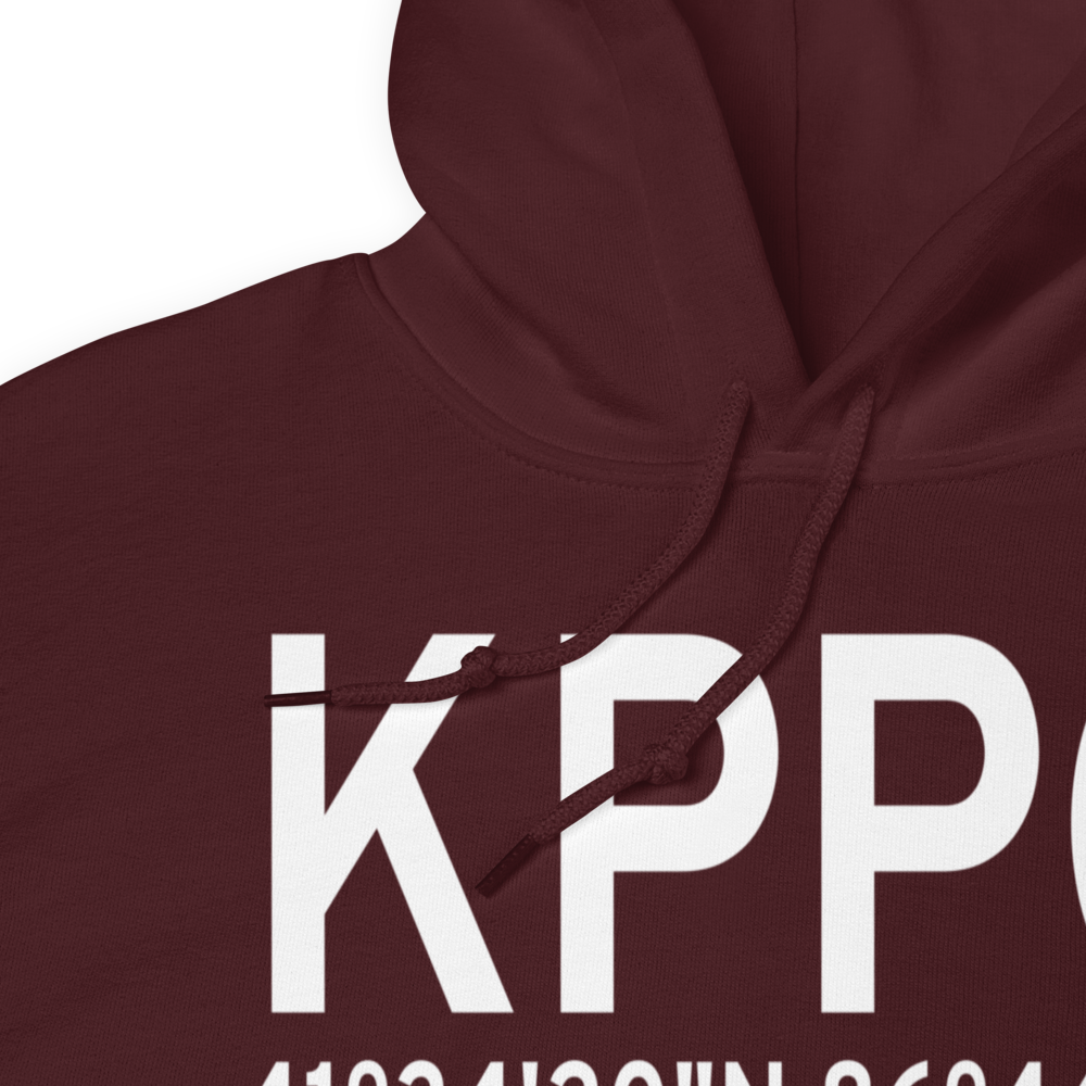 La Porte Municipal Airport (KPPO) ICAO Hoodie Sweatshirt 