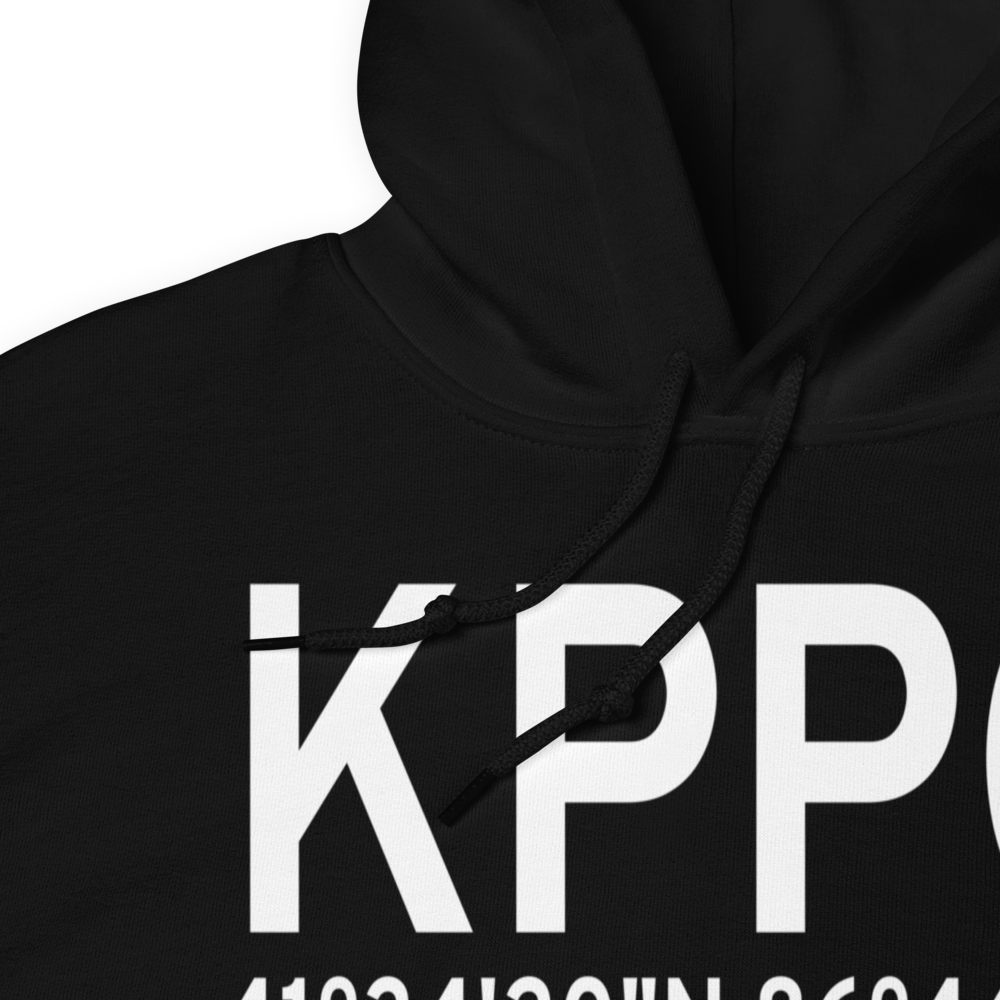 La Porte Municipal Airport (KPPO) ICAO Hoodie Sweatshirt 