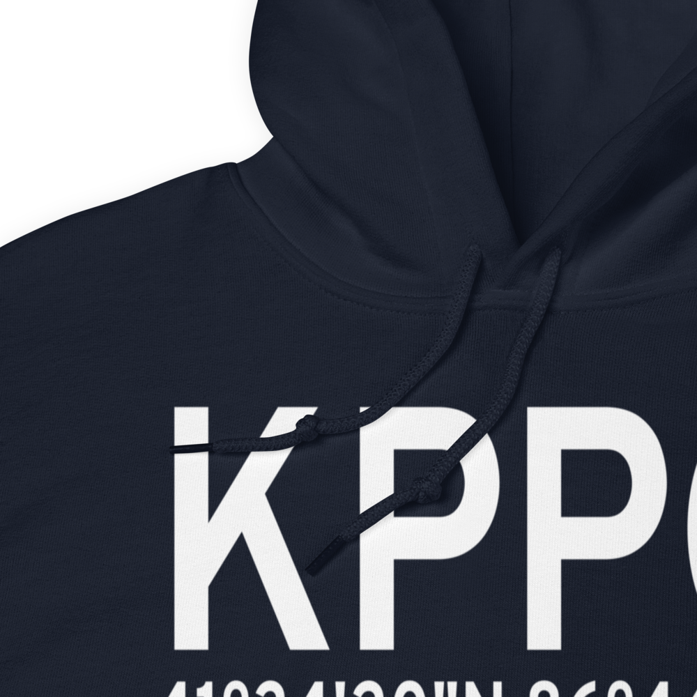 La Porte Municipal Airport (KPPO) ICAO Hoodie Sweatshirt 