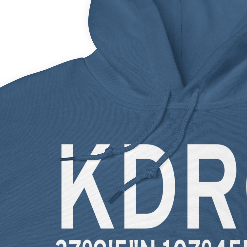 Durango La Plata County Airport (KDRO) ICAO Hoodie Sweatshirt 