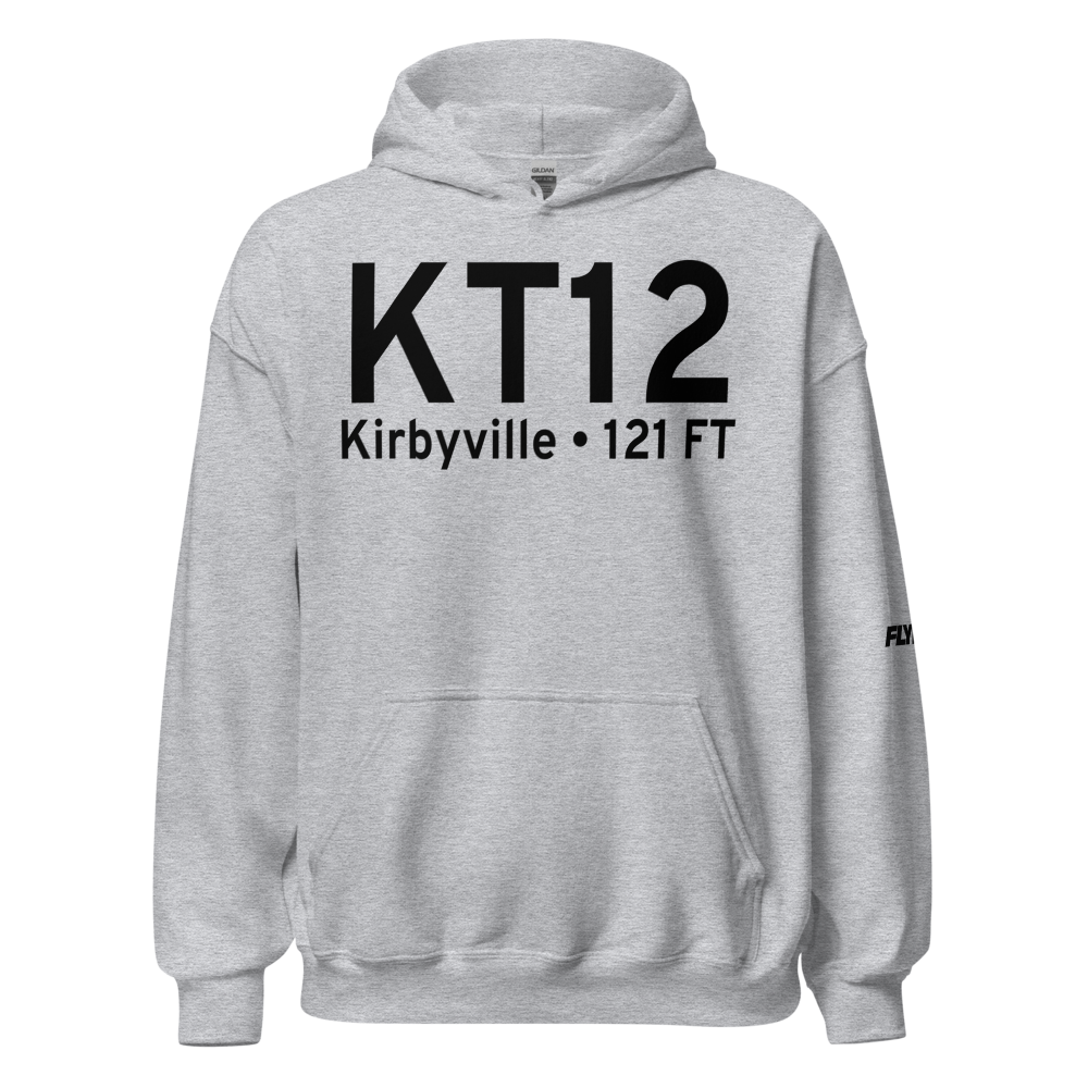 Kirbyville Airport (KT12) ICAO Hoodie Sweatshirt 