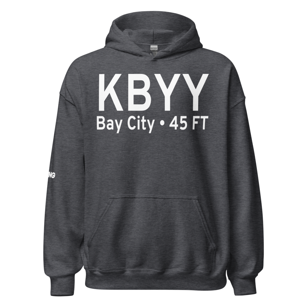 Bay City Municipal Airport (KBYY) ICAO Hoodie Sweatshirt 