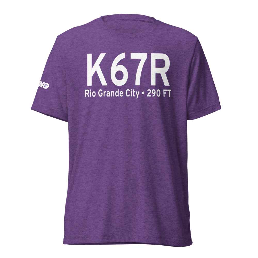 Rio Grande City Municipal Airport (K67R) ICAO Tri-blend T-Shirt 