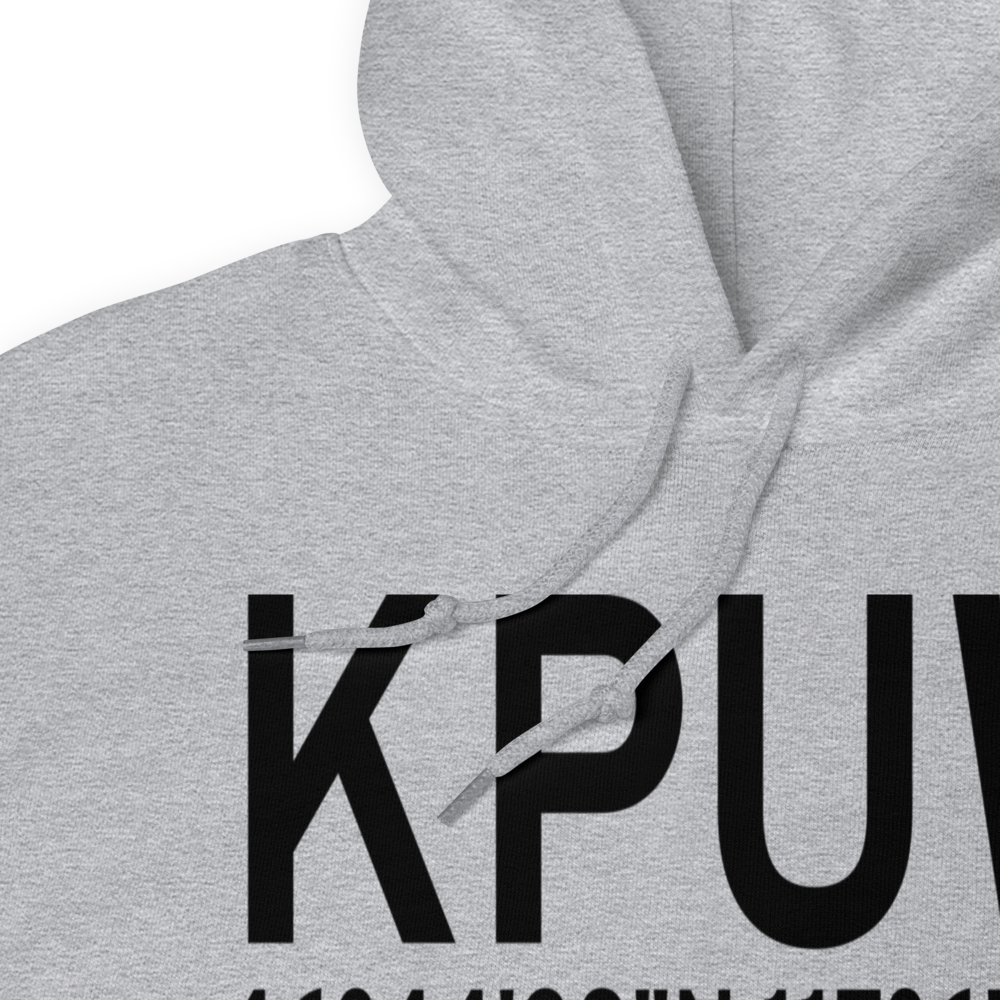 Pullman Moscow Regional Airport (KPUW) ICAO Hoodie Sweatshirt 
