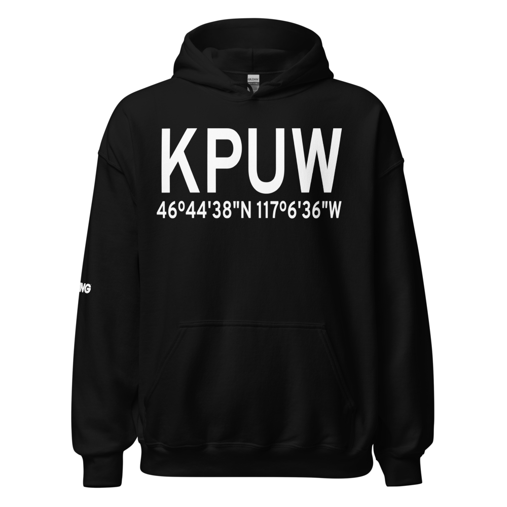 Pullman Moscow Regional Airport (KPUW) ICAO Hoodie Sweatshirt 