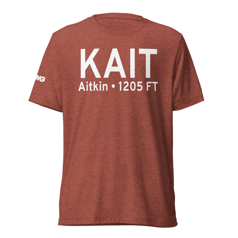 Aitkin Municipal Steve Kurtz Field (KAIT) ICAO Tri-blend T-Shirt 