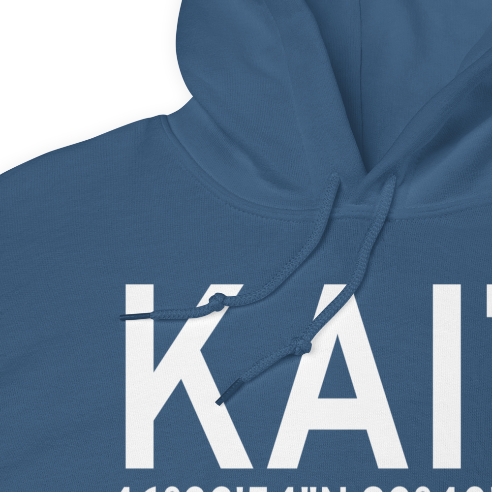 Aitkin Municipal Steve Kurtz Field (KAIT) ICAO Hoodie Sweatshirt 