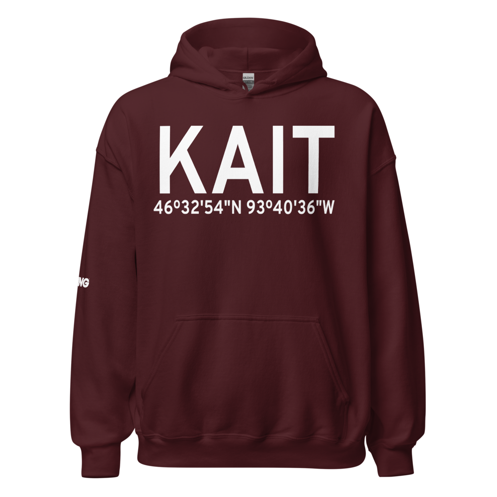 Aitkin Municipal Steve Kurtz Field (KAIT) ICAO Hoodie Sweatshirt 