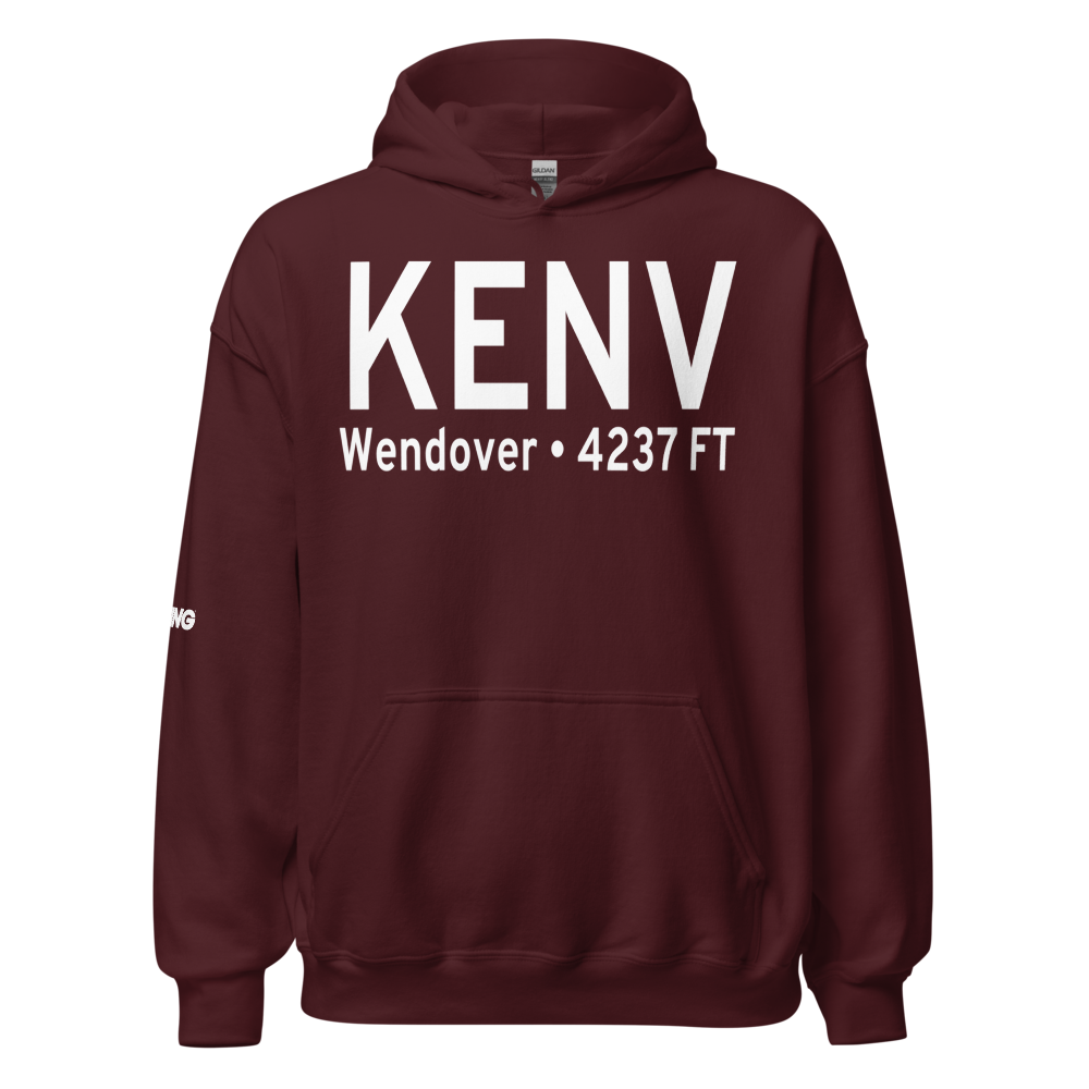 Wendover Airport (KENV) ICAO Hoodie Sweatshirt 